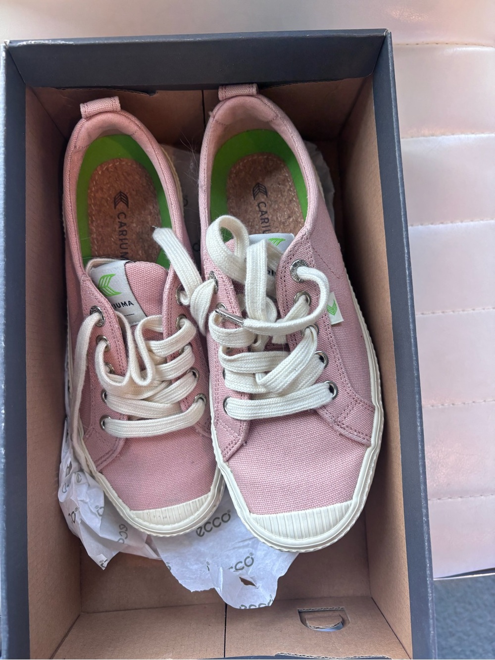 ECCO Cariuma Womens Pink Canvas Sneakers